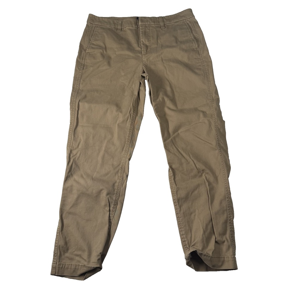 J Crew Pants Womens 8 (33x26) Khaki High-Rise Girlfriend Chino Reimagined